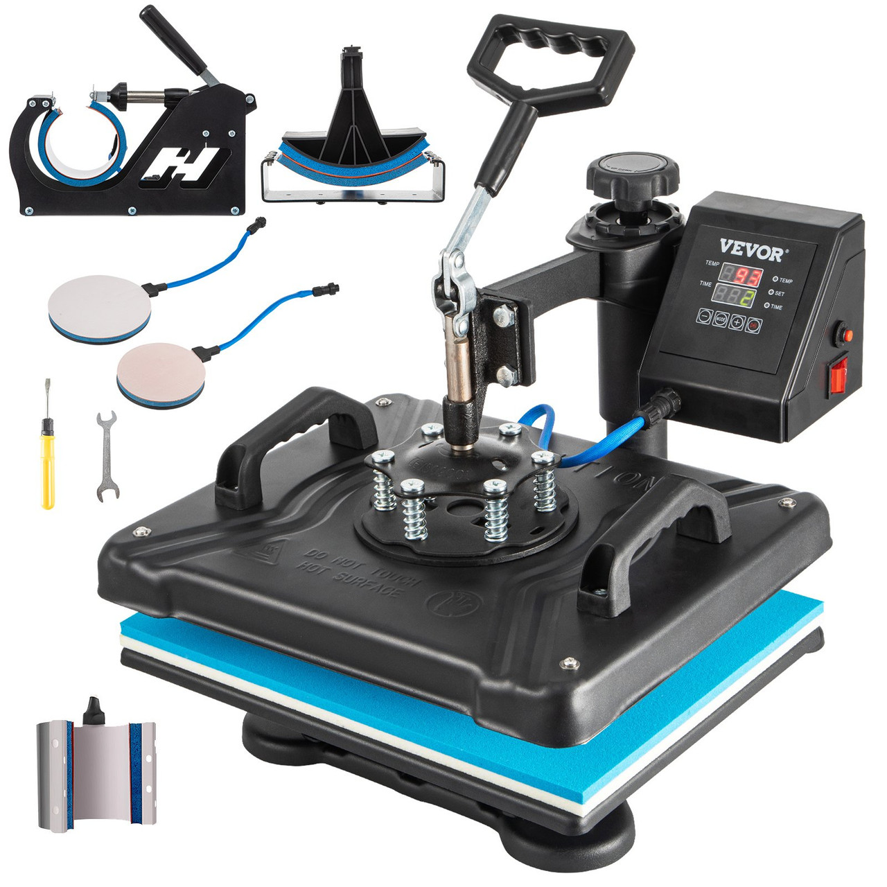 5 in 1 Heat Press Machine For 12x15 Combo Kit Sublimation Swing away