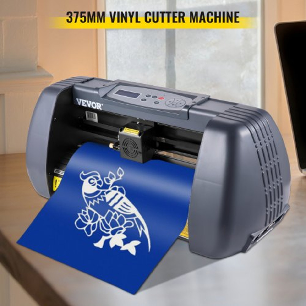 VEVOR Vinyl Cutter Machine U-Disk Offline, 720mm Vinyl Printer, 28 inch Plotter Printer with Sturdy Floor Stand Vinyl Cutting Machine Adjustable Force