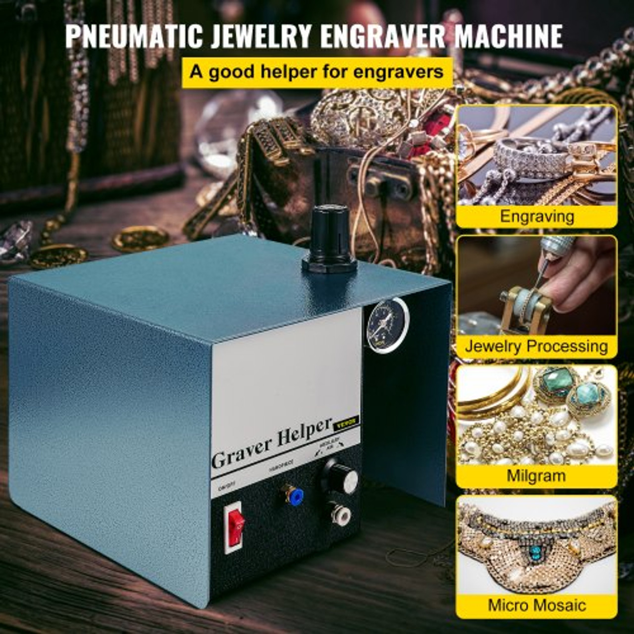 Pneumatic Air Engraving Machine Automatic Controlled