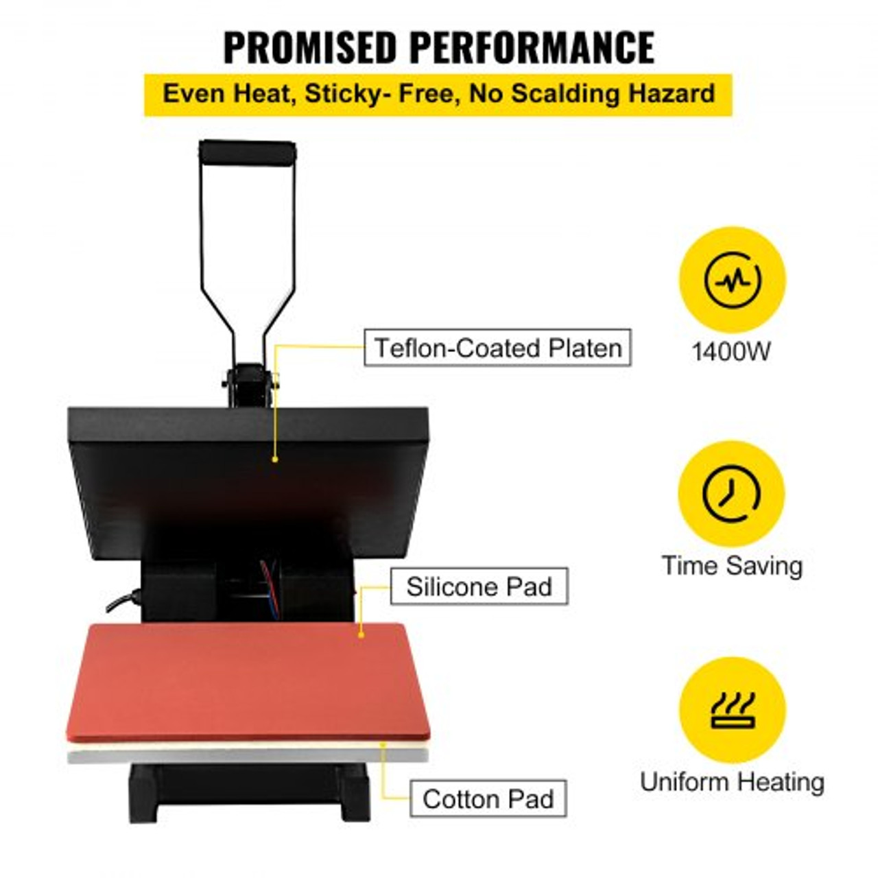 Heat Press 15x15, Clamshell Sublimation Heat Press Machine for T