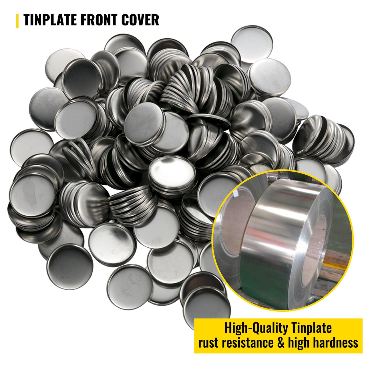 Button Parts for Button Maker 500 Sets Button Badge Parts 32 mm (1-1/4 inch) Button Parts Metal with Clip Pin Top & Bottom Plastic Cover Film Button Maker Parts for Family Use DIY Activities