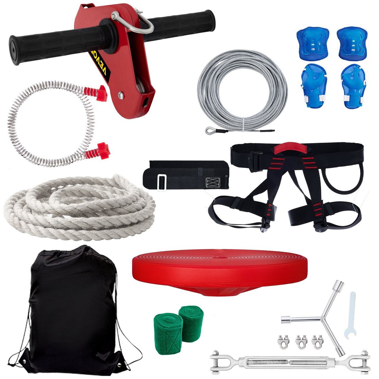 Zip line Kits for Backyard 160FT, Zip Lines for Kid and Adult, Included Swing Seat, Zip Lines Brake, and Steel Trolley, Outdoor Playground Equipment