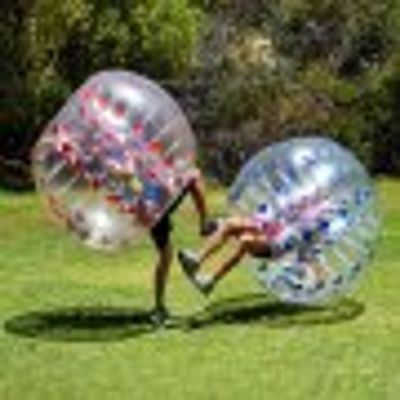 Inflatable Bumper Ball 4 FT / 1.2M Diameter, Bubble Soccer Ball, Blow It Up in 5 Min, Inflatable Zorb Ball for Adults or Children (4 FT, Red Dot)