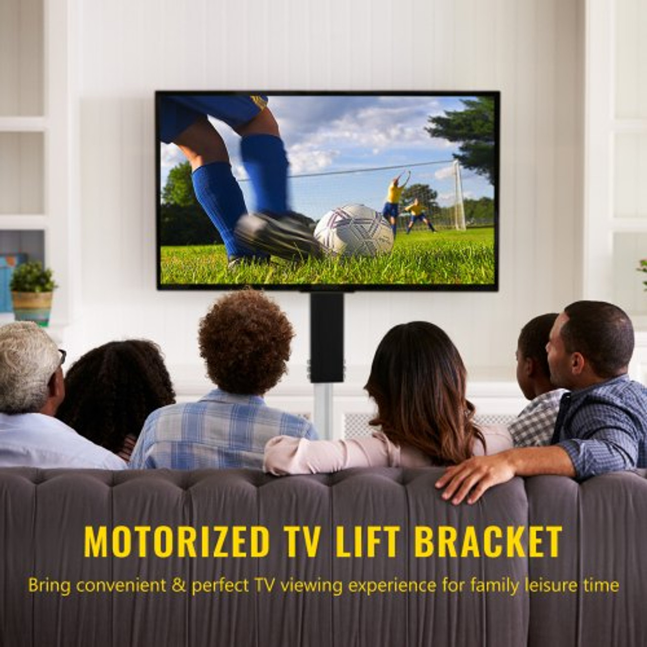 Motorized TV Lift Stroke Length 20 Inches Motorized TV Mount Fit for 28-32 Inch TV Lift with Remote Control Height Adjustable 30-50 Inch,Load Capacity 132 Lbs