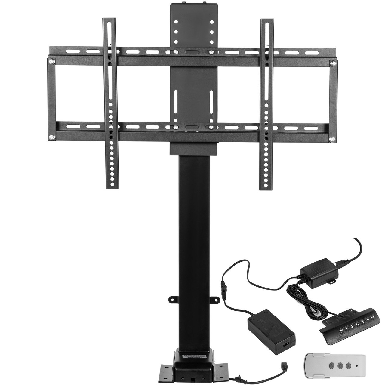 Motorized TV Lift Stroke Length 35 Inches Motorized TV Mount Fit for 32-65 Inch TV Lift with Remote Control Height Adjustable 28.7-64.2 Inch,Load Capacity 154 Lbs