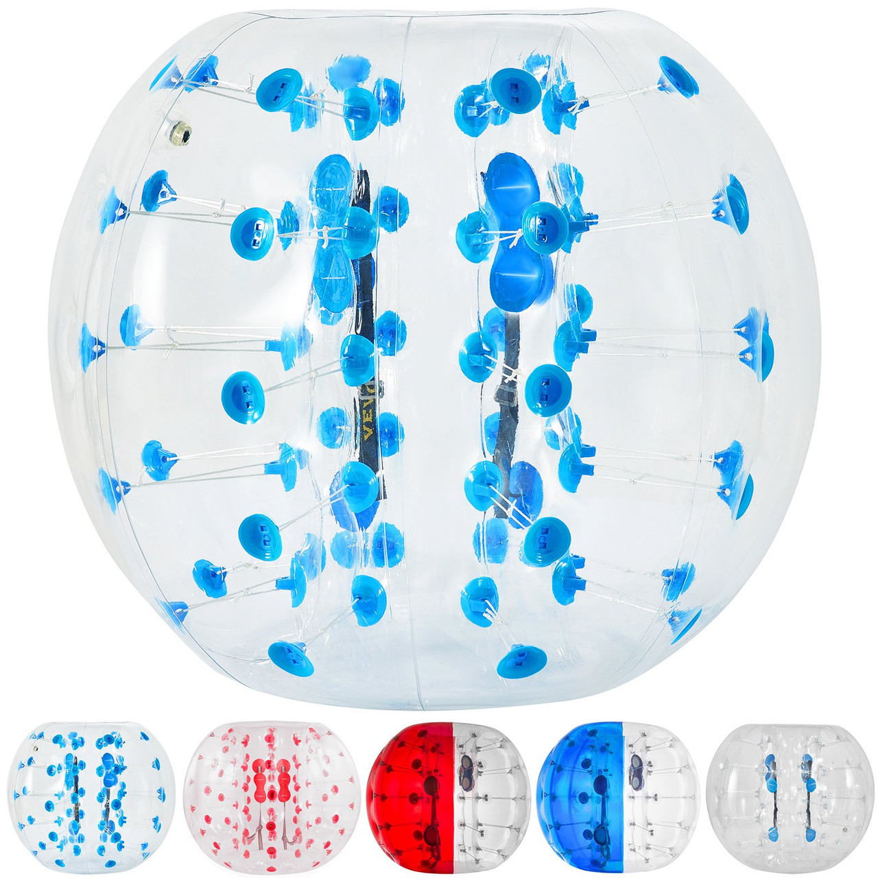 Inflatable Bumper Ball 4 FT / 1.2M Diameter, Bubble Soccer Ball, Blow It Up in 5 Min, Inflatable Zorb Ball for Adults or Children (4 FT, Blue Dot)