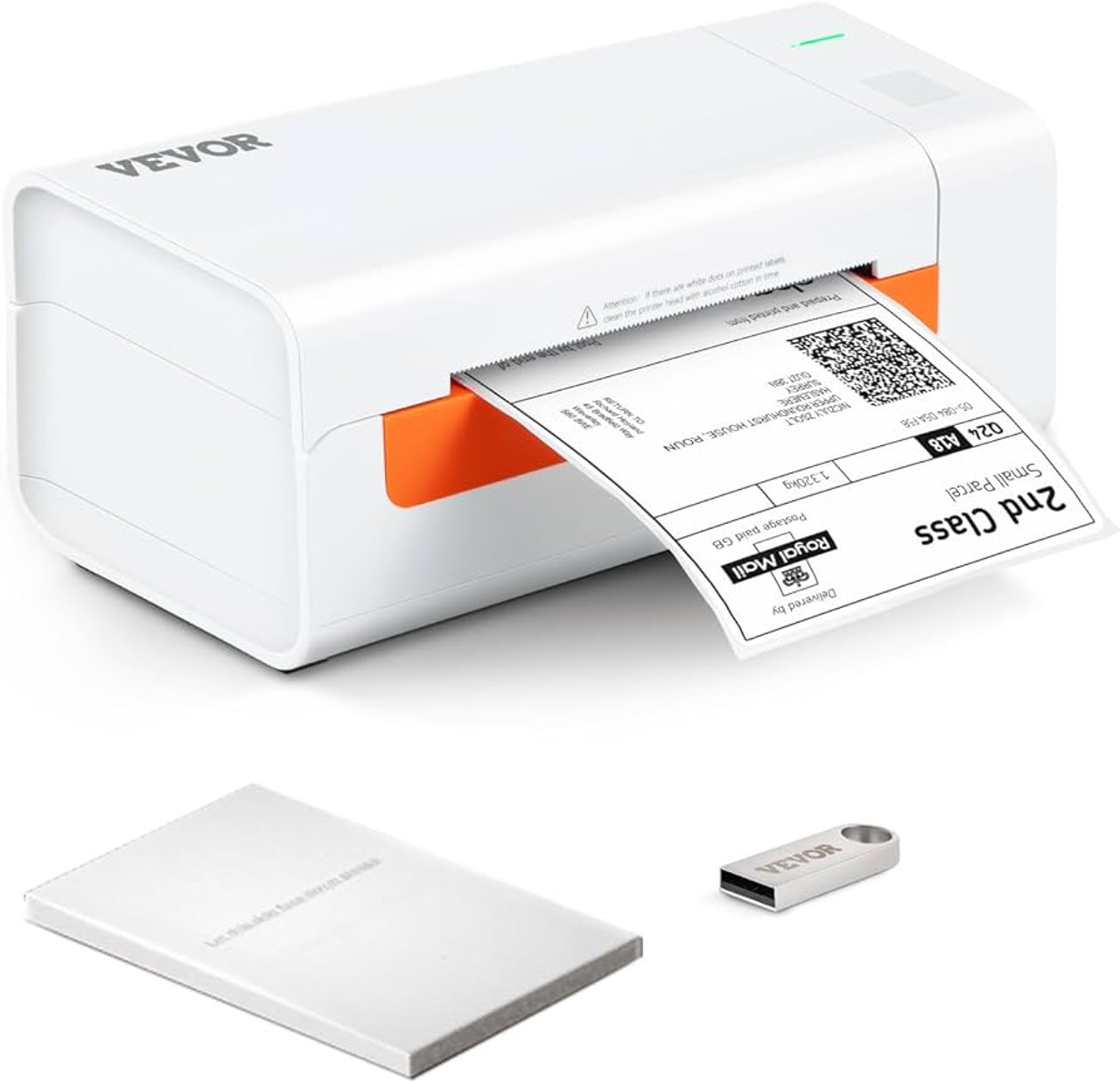 Thermal Label Printer, Shipping Label Printer for 4" x 6" Shipping Labels, USB Connection & Automatic Label Recognition, Support Windows/MacOS/Linux,