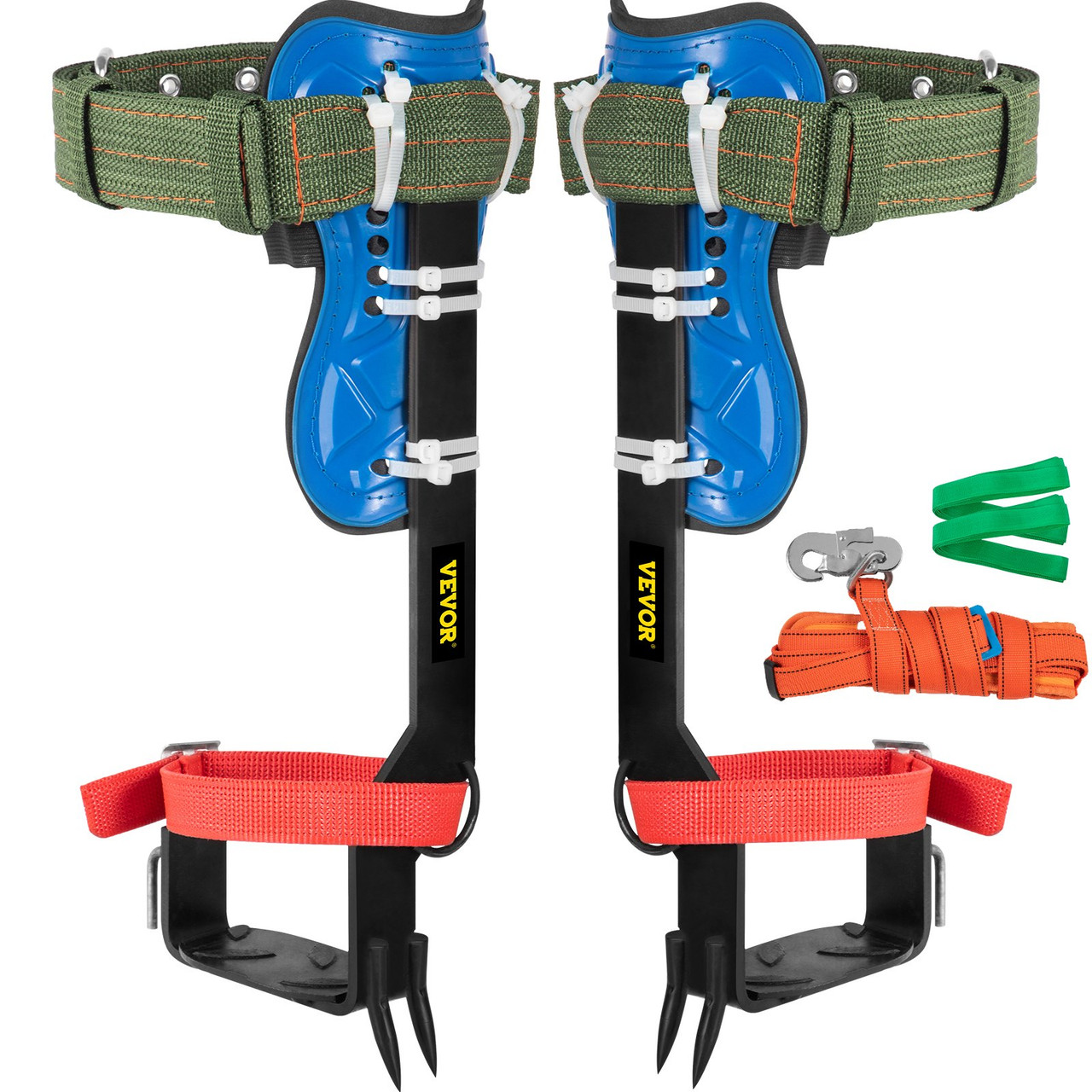 Tree Climbing Spikes, 3 in 1 Alloy Steel Adjustable Pole Climbing Spurs, w/  Security Harness and