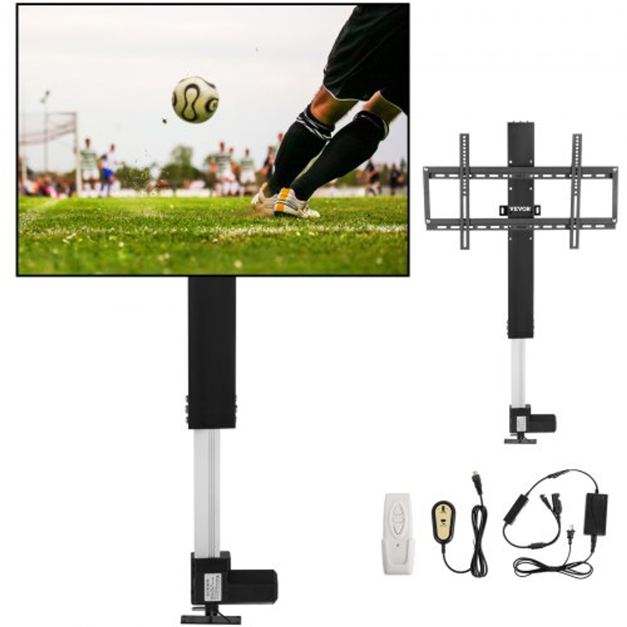 Swivel Motorized TV Lift Stroke Length 40 Inch Motorized TV Mount Fit for 32-70 Inch TV Lift with Remote Control Height Adjustable 28.74-68.11 Inch,Load Capacity 154 Lbs,Manual Swivel L/R 30ø