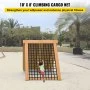 Climbing Cargo Net, 10' x 8' Polyester Material, Playground Climbing Net Rope Ladder, Swingset, Large Military Climbing Cargo Net, for Kids and Adult, Indoor and Outdoor, Treehouse, Jungle Gyms