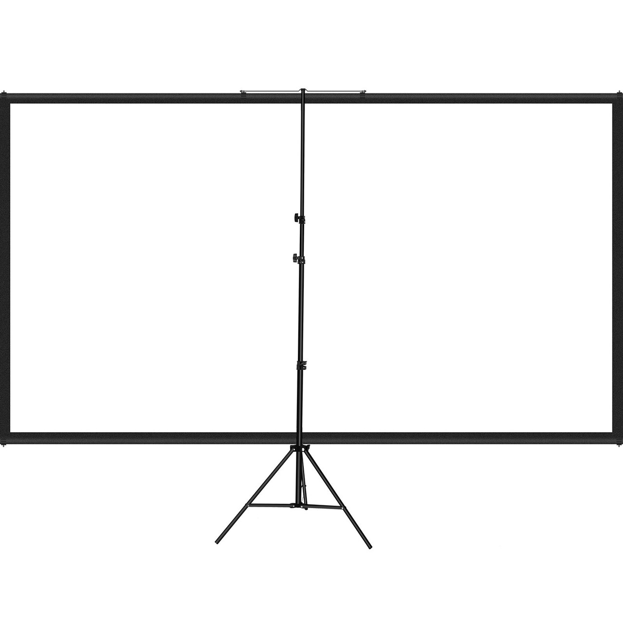 Tripod Projector Screen with Stand 90 inch 16:9 4K HD Projection Screen Stand Wrinkle-Free Height Adjustable Portable Screen for Projector Indoor &