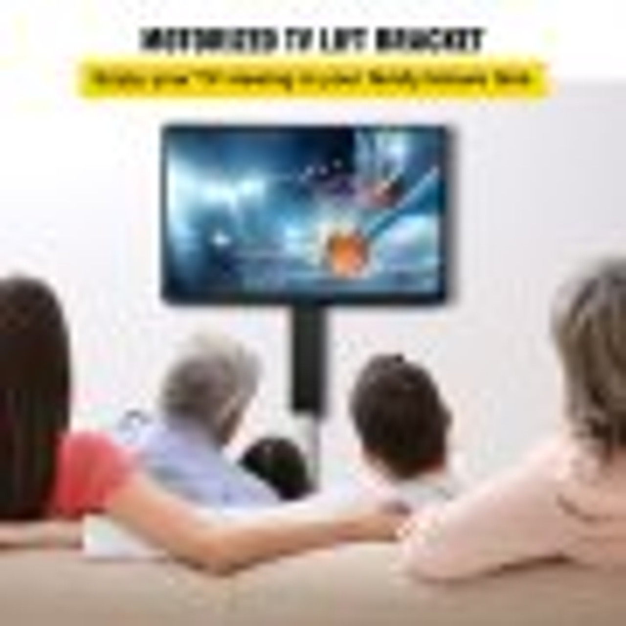 Motorized TV Lift Stroke Length 28 Inches Motorized TV Mount Fit for Max.50 Inch TV Lift with Remote Control Height Adjustable 38-65 Inch,Load Capacity 132 Lbs