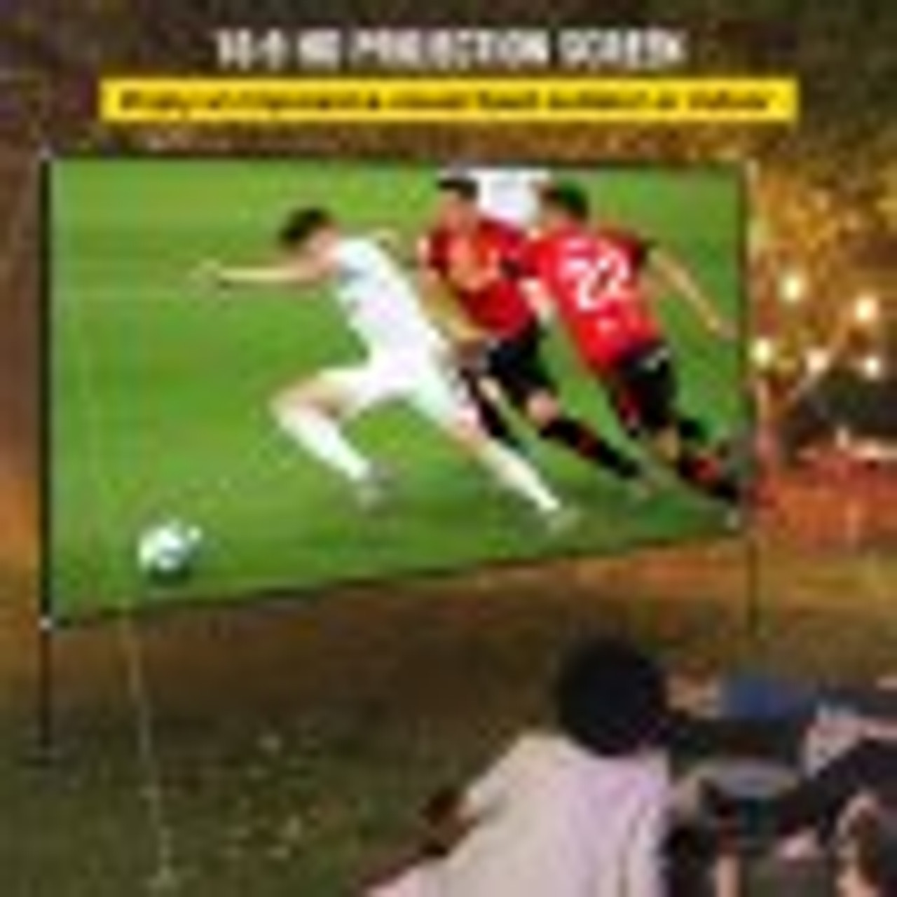 Movie Screen with Stand 135inch Portable Projector Screen 16:9 4K HD Wide Angle Projector Screen with Stand Easy Assembly with Storage Bag for Both Indoor and Outdoor Use