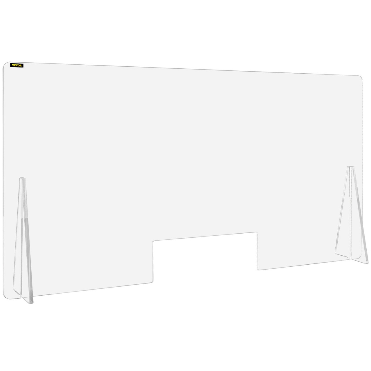 Sneeze Guard for Counter 24"x48" Acrylic Shield for Desk 0.2" Thick Acrylic Board Acrylic Shield for Counter with Transaction Window Acrylic Sneeze Guard for Cashier Counters, Banks, Restaurants
