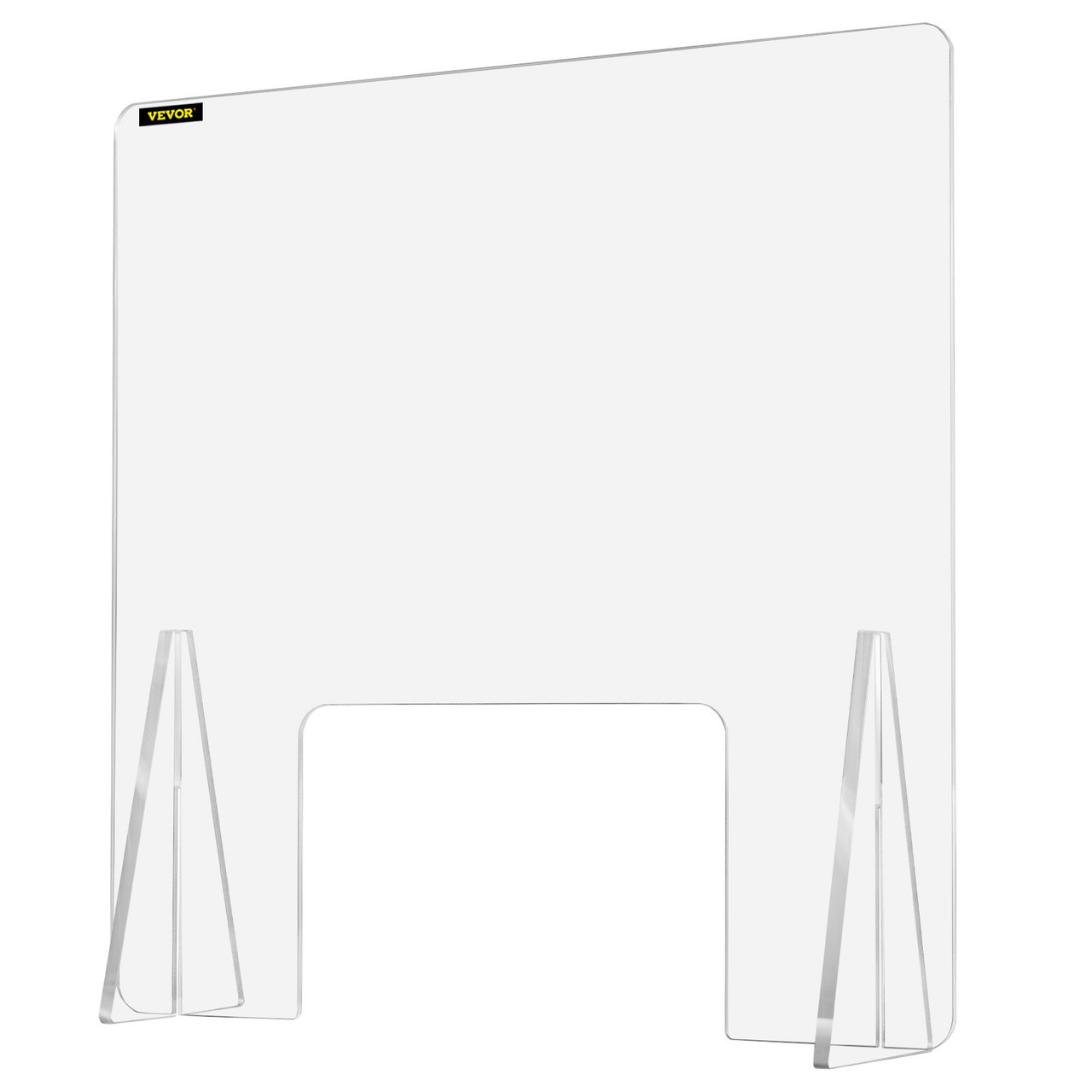 Acrylic Shield for Counter, 24"x24" Acrylic Screen for Counter, 0.2" Thick Acrylic Board Acrylic Shield for Desk with Transaction Window, Desk Shield for Cashier Counters, Banks, Restaurants