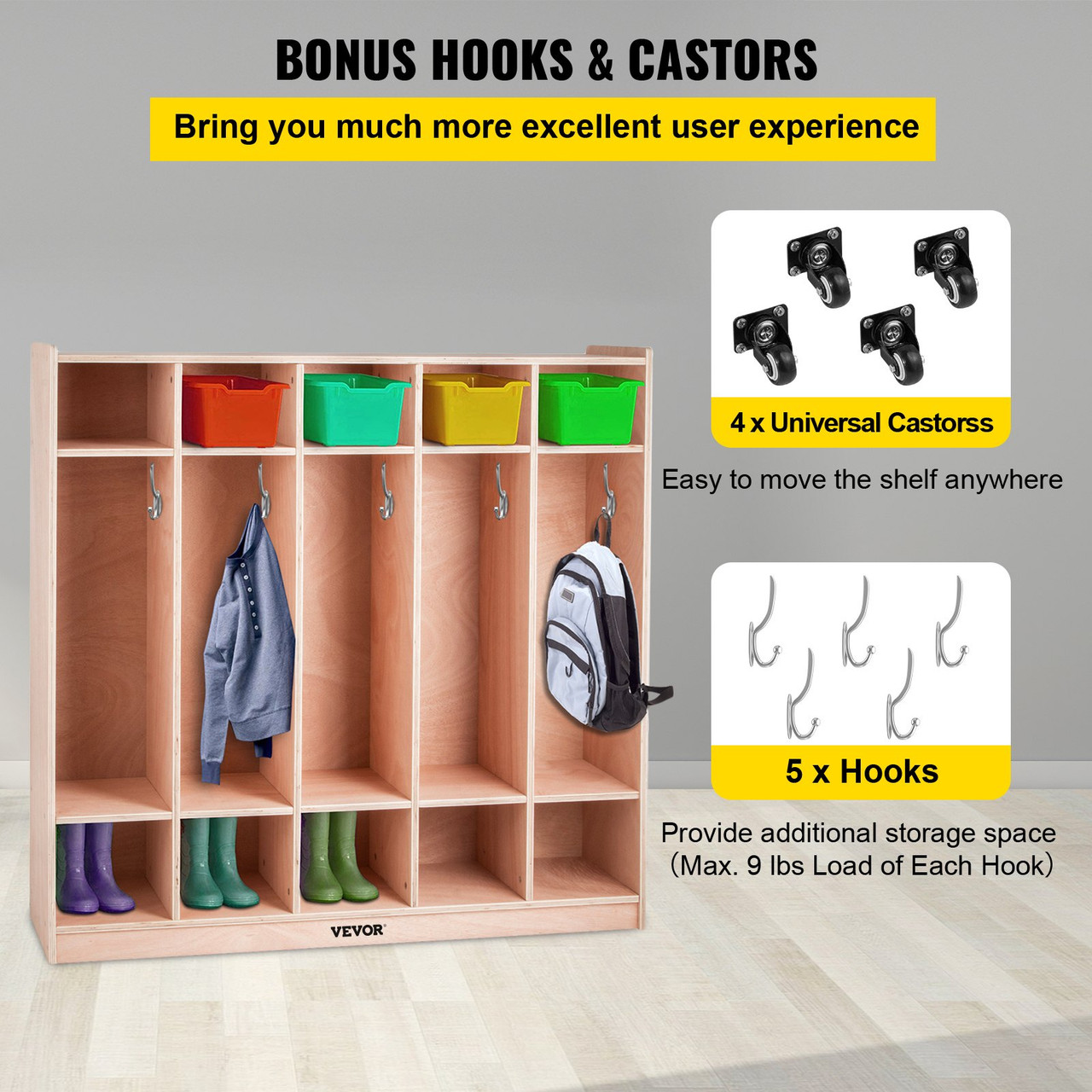 Creative 6 Hooks Cabinet Hanger Wardrobe Holder Cup Shelf Clothing Hook  Hanging Storage Rack, Wish