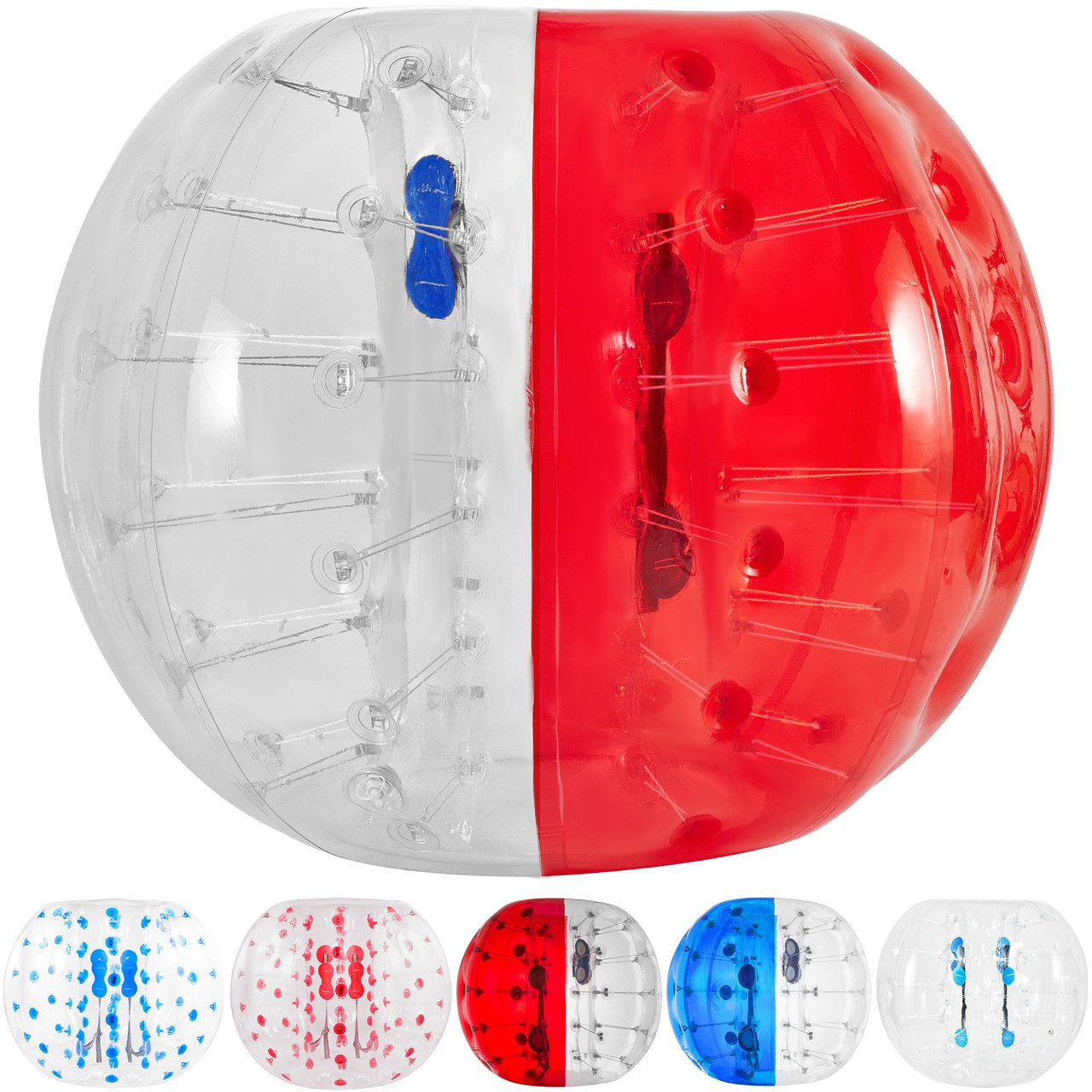 Inflatable Bumper Ball 5 FT / 1.5M Diameter, Bubble Soccer Ball, Blow It Up in 5 Min, Inflatable Zorb Ball for Adults or Children (5 FT, Red)