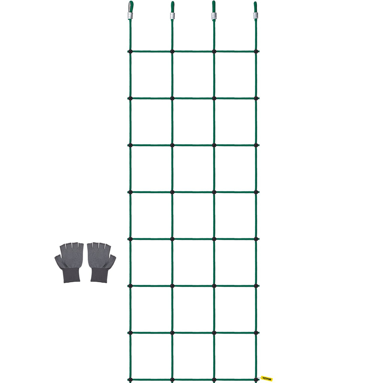 Climbing Cargo Net, 30" x 89" Climbing Net, Polyester Playground Climbing Cargo Net, Rope Ladder, Swingset, Large Military Climbing Cargo Net for Kids & Adult, Indoor & Outdoor, Treehouse, Green