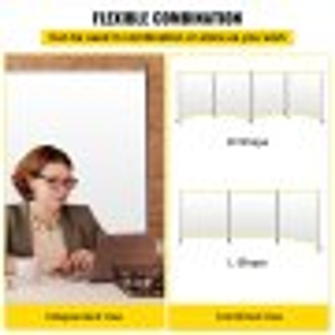 Office Partition 71" W x 14" D x 72" H Room Divider Wall w/Thicker Non-See-Through Fabric Office Divider Steel Base Portable Office Walls Divider Cream Room Partition for Room Office Restaurant