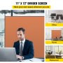 Office Partition 71" W x 14" D x 72" H Room Divider w/Thicker Non-See-Through Fabric Office Divider Portable Office Divider Reddish Brown Room Partition for Room Office Restaurant