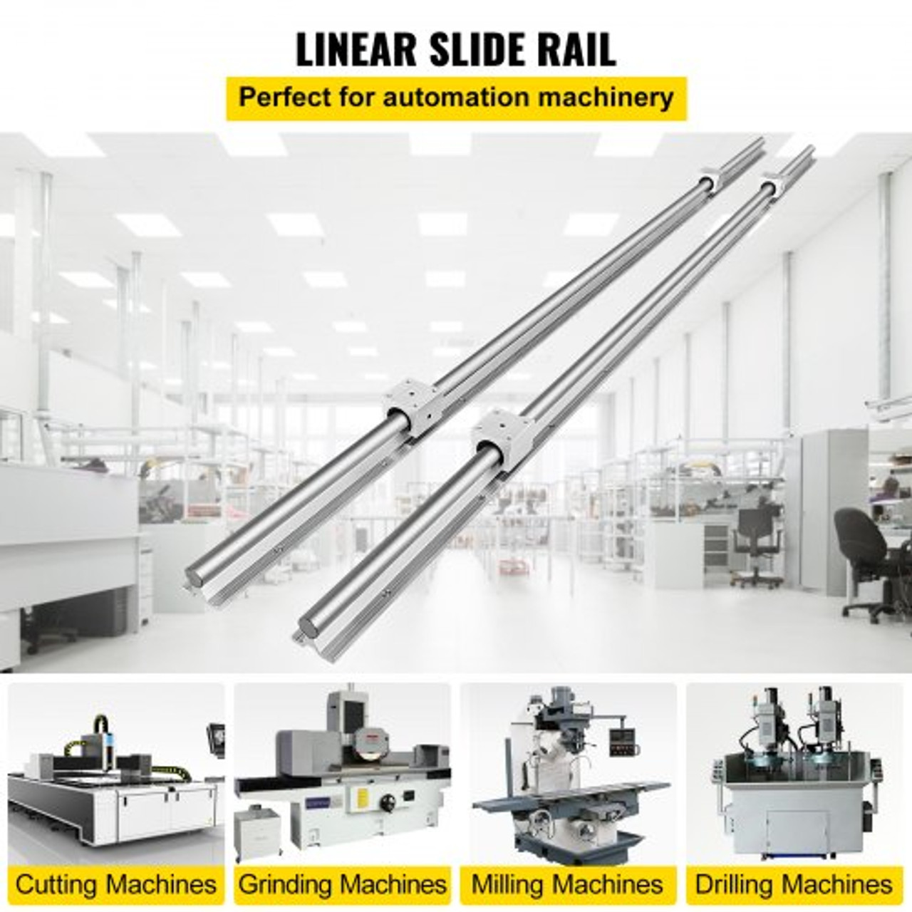 Sbr16-2000mm 2x Linear Rail Set 4x Bearing Block Cnc Set Lathes 