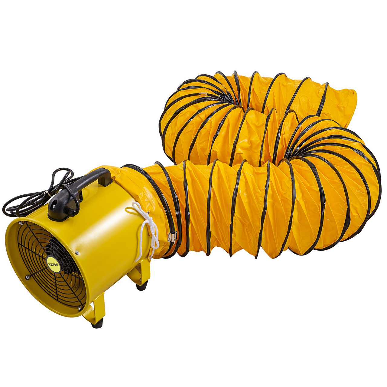 Utility Blower Fan, 12 Inches, 550W 1471 & 2295 CFM High Velocity Ventilator  w/ 16 ft/5 m Duct Hose, Portable Ventilation Fan, Fume Extractor for  Exhausting & Ventilating at Home and Job Site