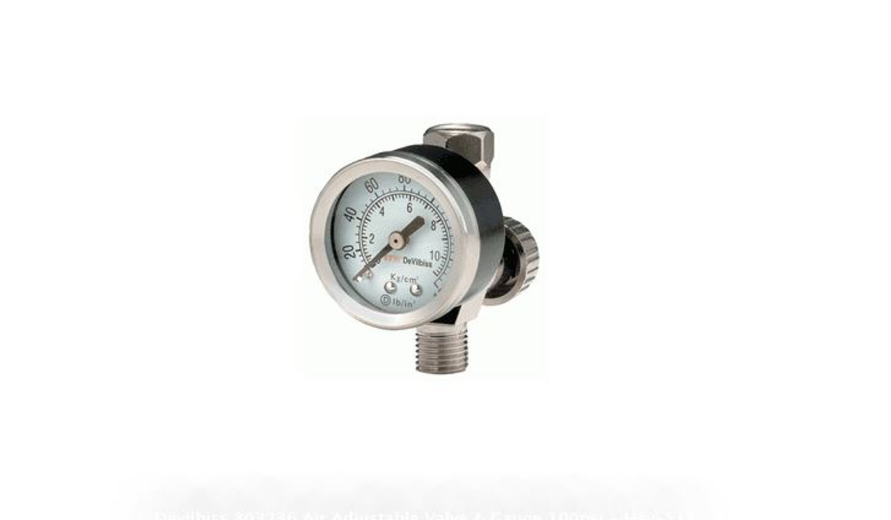 DeVilbiss HAV-512 Air adj. Valve & Gauge (100 psi) 803236