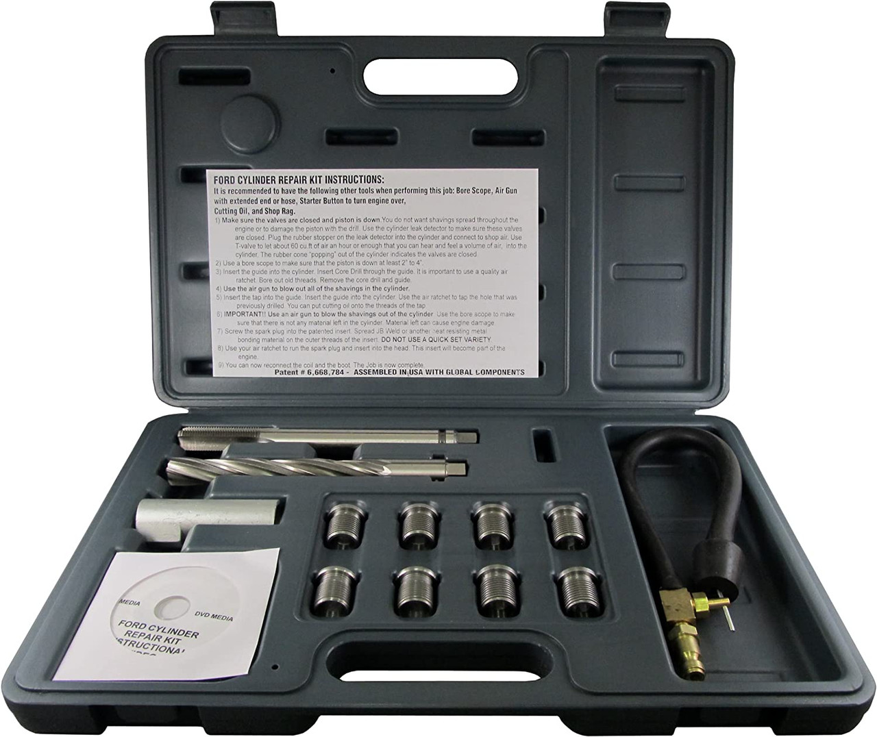 Two Valve Ford Triton Tool Kit Foolproof Repair System, Spark Plug Thread  Repair Kit. Tools and Equipment