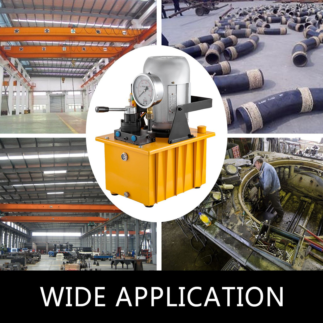 Hydraulic Pump Electric Double Acting Manual Valve Hydraulic Pump 10000 PSI Electric Hydraulic Power Unit for Home and Commercial Using (Double Acting)