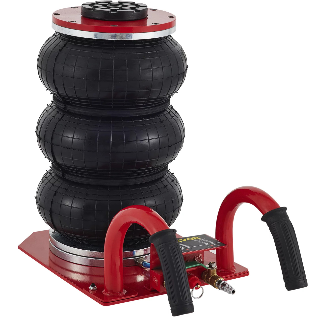 Pneumatic Jack, 3 Ton/6600 LBS Air Bag Jack, Triple Bag Air Jack for Vehicle, Extremely Fast Lifting Action, Max Height 15.75"/400 mm, with Wheels,