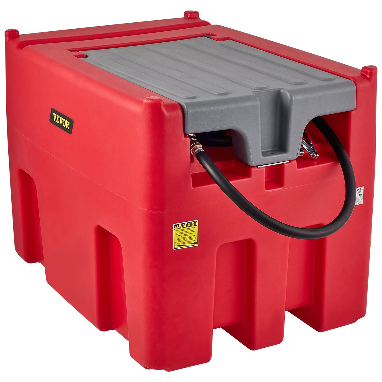 Portable Diesel Tank, 116 Gallon Capacity, Diesel Fuel Tank with 12V Electric Transfer Pump, Polyethylene Diesel Transfer Tank for Easy Fuel Transportation, Red
