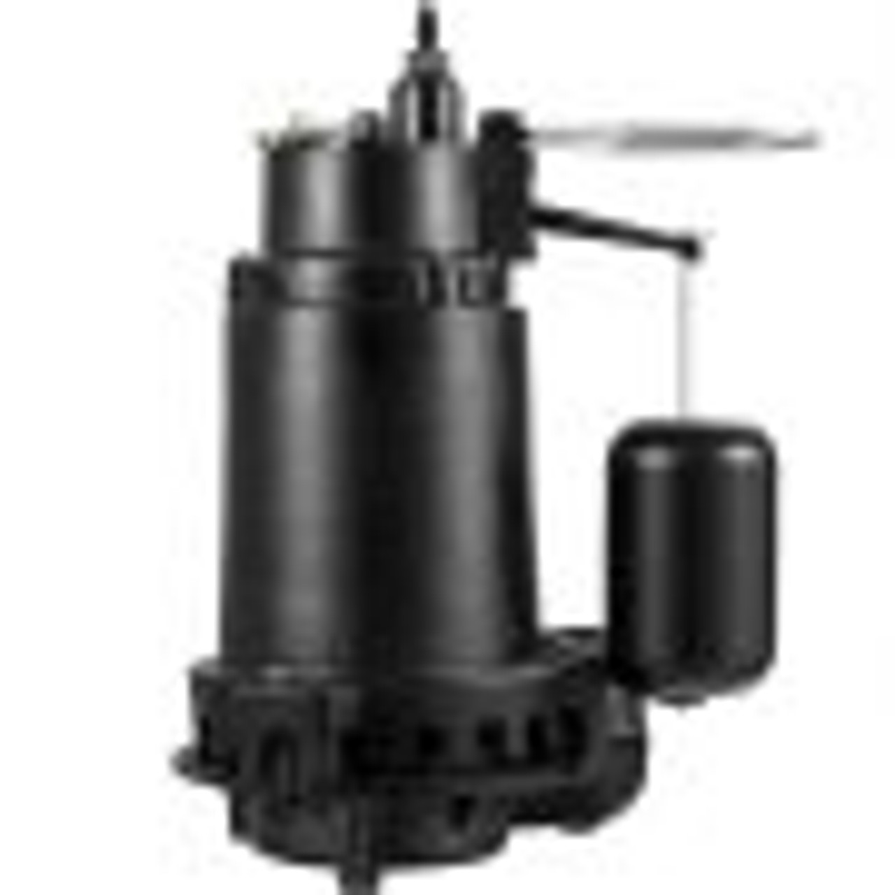 1HP Sewage Pump, 5600 GPH Cast Iron Submersible Sump Pump with Automatic Snap-action Float Switch, Heavy-Duty Submersible Sewage, Effluent Pump for Septic Tank, Basement, Flooding Area