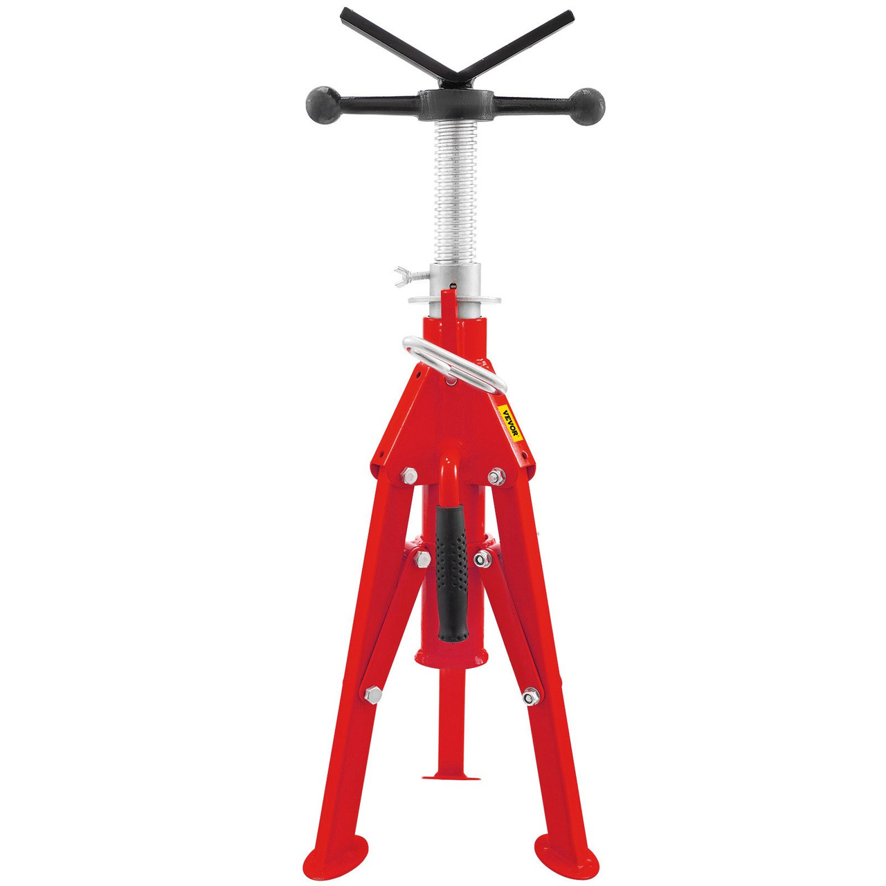 V Head Pipe Stand 1/8"-12" Capacity,Adjustable Height 20"-37",Pipe Jack Stands 2500 lb. Load Capacity,Portable Folding Pipe Stands, Carbon Steel Body More Durable