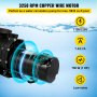 Swimming Pool Pump 1HP, Dual Voltage 110V 220V, 5544GPH, Powerful Self-priming Pump for In/Above Ground Pool Water Circulation, w/ Strainer Basket, 2pcs 1-1/2'' NPT Connectors, UL Certified
