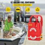 Fuel Caddy, 32 Gallon, Portable Fuel Storage Tank On-Wheels, with 12V DC 140 W Transfer Pump (for Diesel Only), Diesel Fuel Container with 13 Ft Hose, Flow Rate 40L/min, for Trucks, Boats