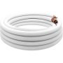 Mini Split Copper Line Set 24.6ft Length, 3/8" & 5/8" OD Copper Pipes for Mini Split Air Conditioner, Flared Copper Lines White Mini Split Line Set for Heat Pump System Line Set for 24000 BTU