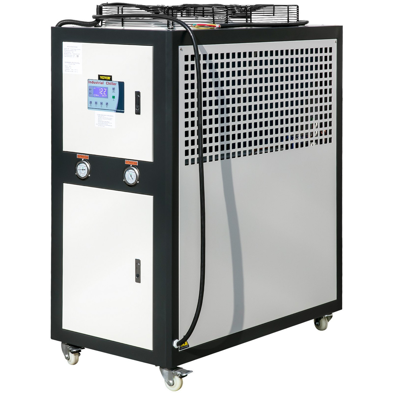 Water Chiller 6Ton Capacity, Industrial Chiller 6Hp, Air-Cooled Water  Chiller, Finned Condenser, w/ Micro-Computer