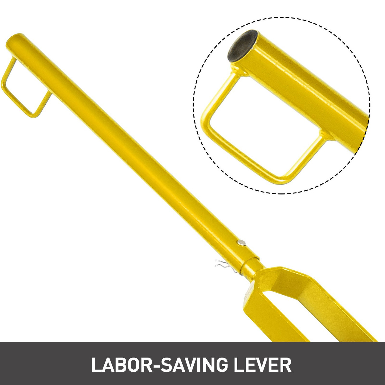 Pavers Splitter Tool Cutting Length Max.12.6 inches Manual Pavers Splitter Tool Cutting Height Max. 5.5 inches for Splitting Cutting Standard Paving Blocks with Portable Wheels (Yellow)