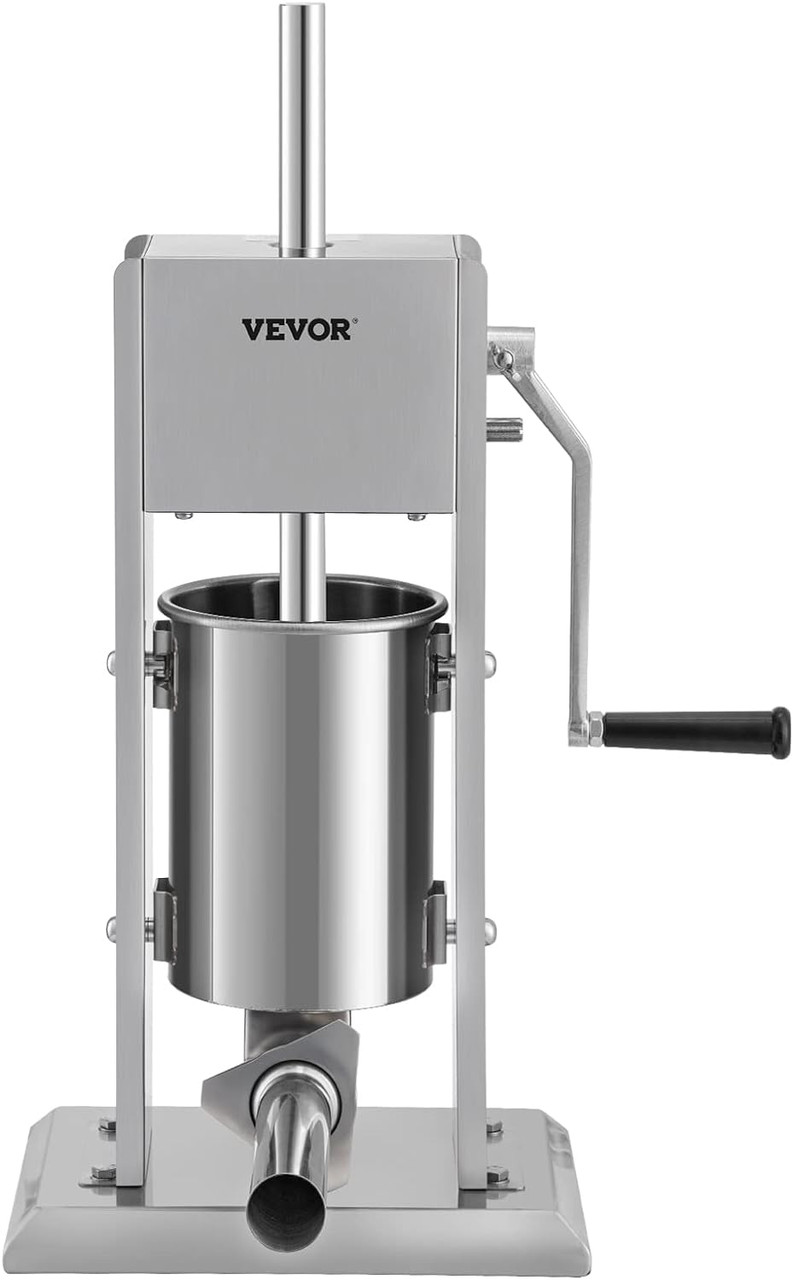 VEVOR Sausage Stuffer 304 Stainless Steel Vertical Sausage Stuffer Sausage Filling Machine - 2.5LBS/1.5L