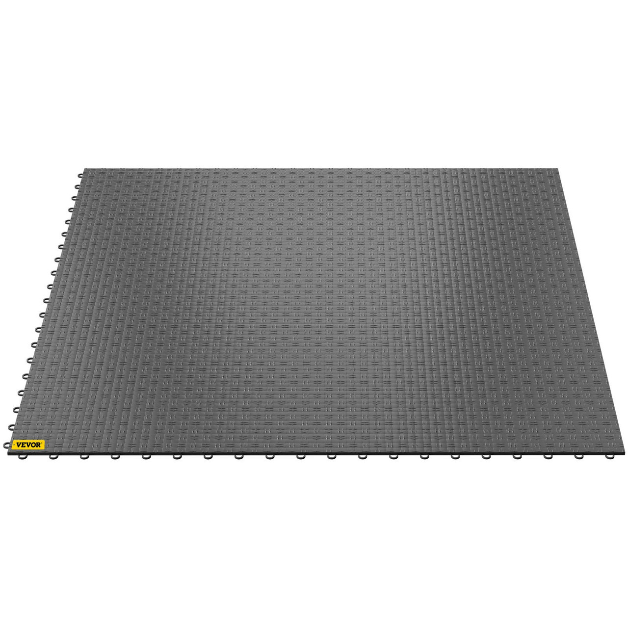 Garage Tiles Interlocking, 12'' x 12'', 25 pcs, Graphite Grey Garage Floor Covering Tiles, Non-Slip Diamond Plate Garage Flooring Tiles, Support up