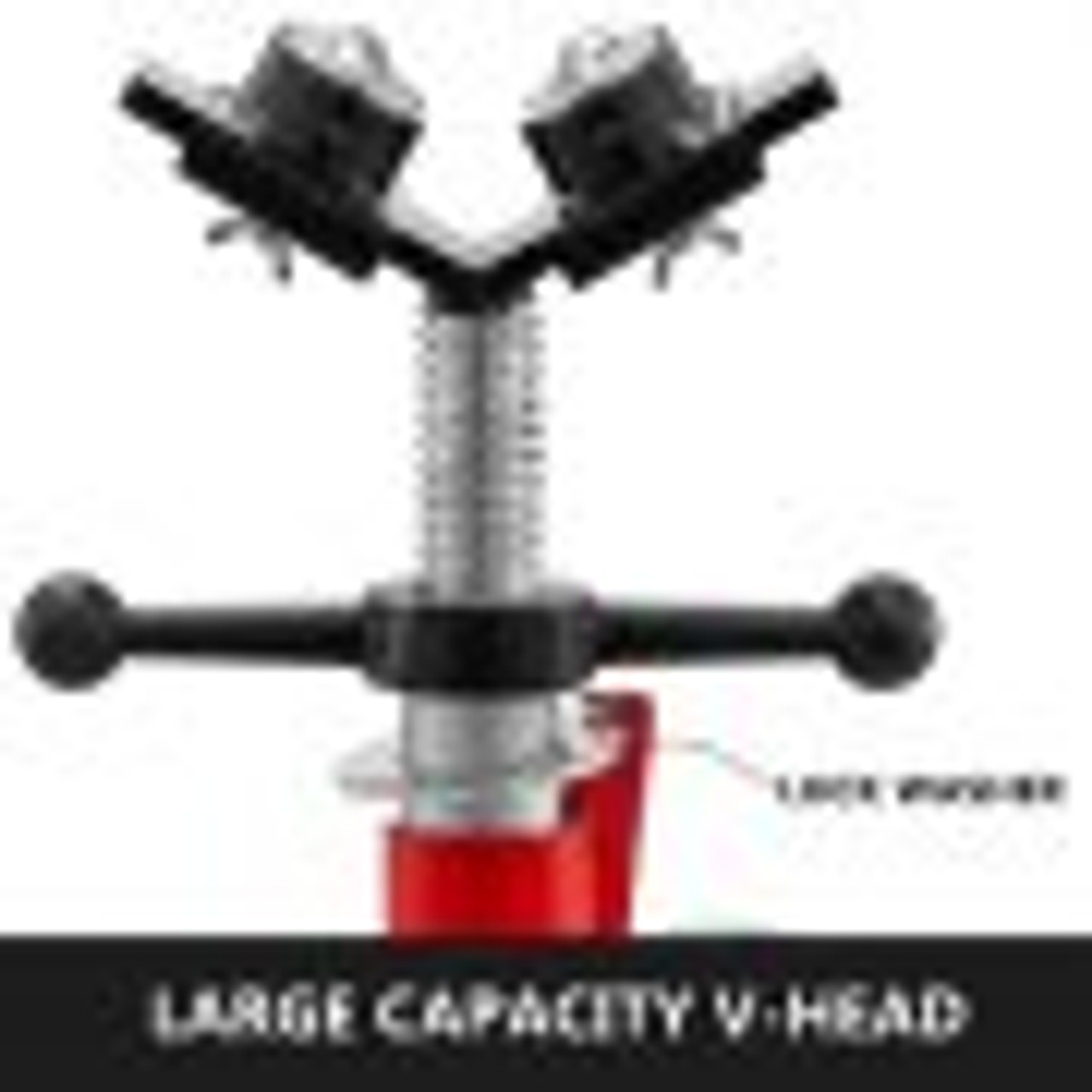 Pipe Jack Stand with 4-Ball Transfer V-Head and Folding Legs 1500LB Welding Pipe Stand Adjustable Height 28-52IN 1107A-type Pipe Jacks for Welding