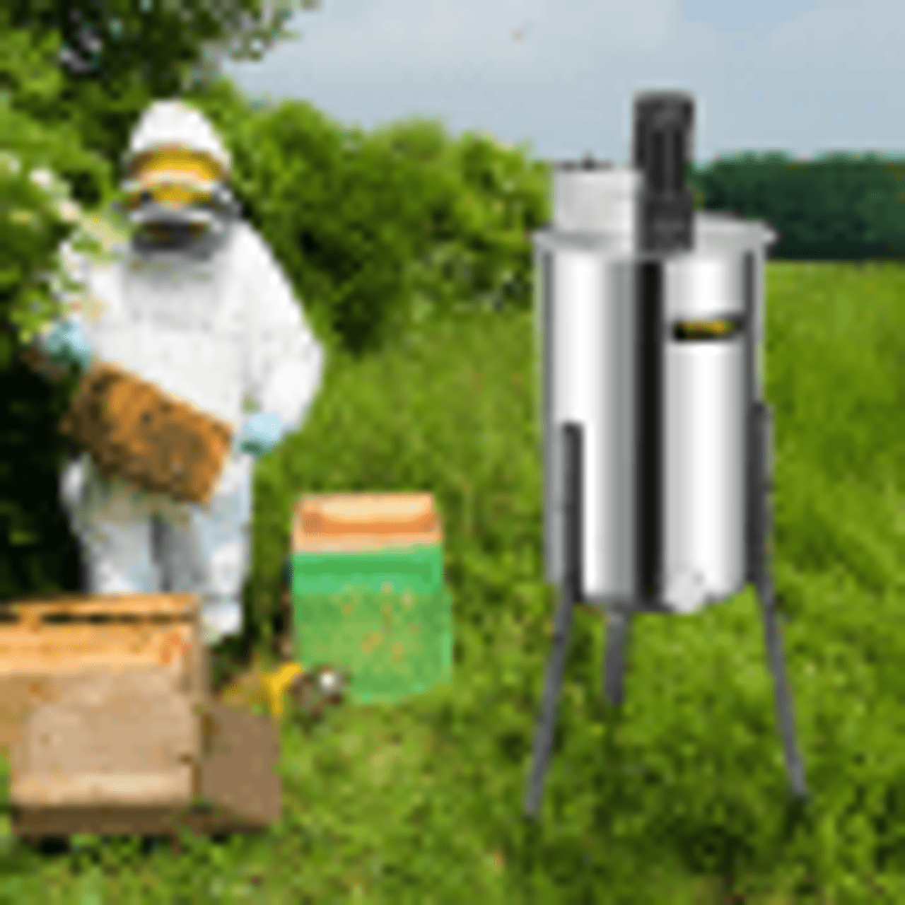 Electric Honey Extractor Separator 3 Frame Bee Extractor Stainless Steel Honeycomb Spinner Crank. Beekeeping Extraction Apiary Centrifuge Equipment