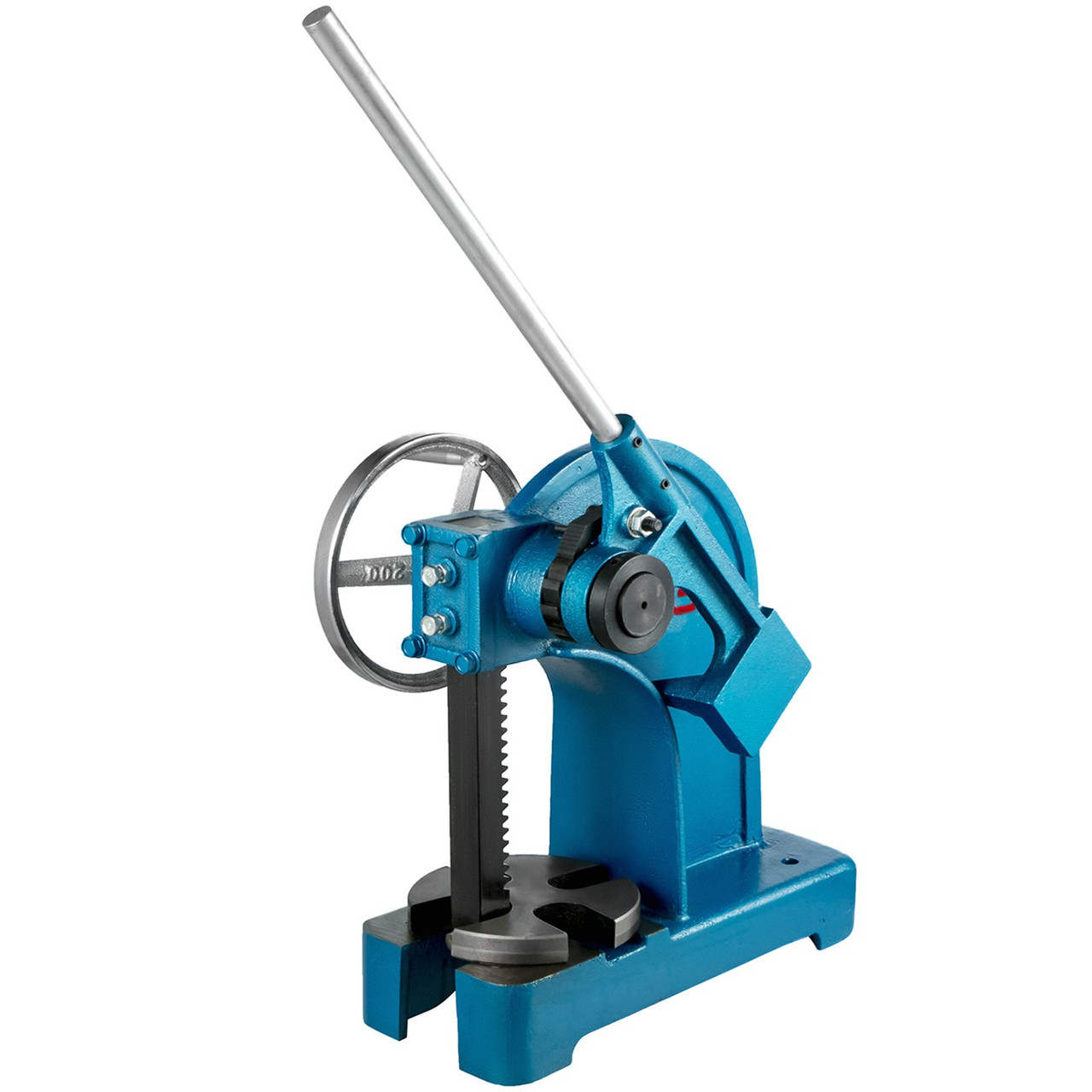 Heavy Duty Arbor Press 3 Ton, Ratchet Leverage Arbor Press with Handwheel, Manual Desktop Metal Arbor Press 21.5 Inch Max. Working Height, for Riveting Punching Holes