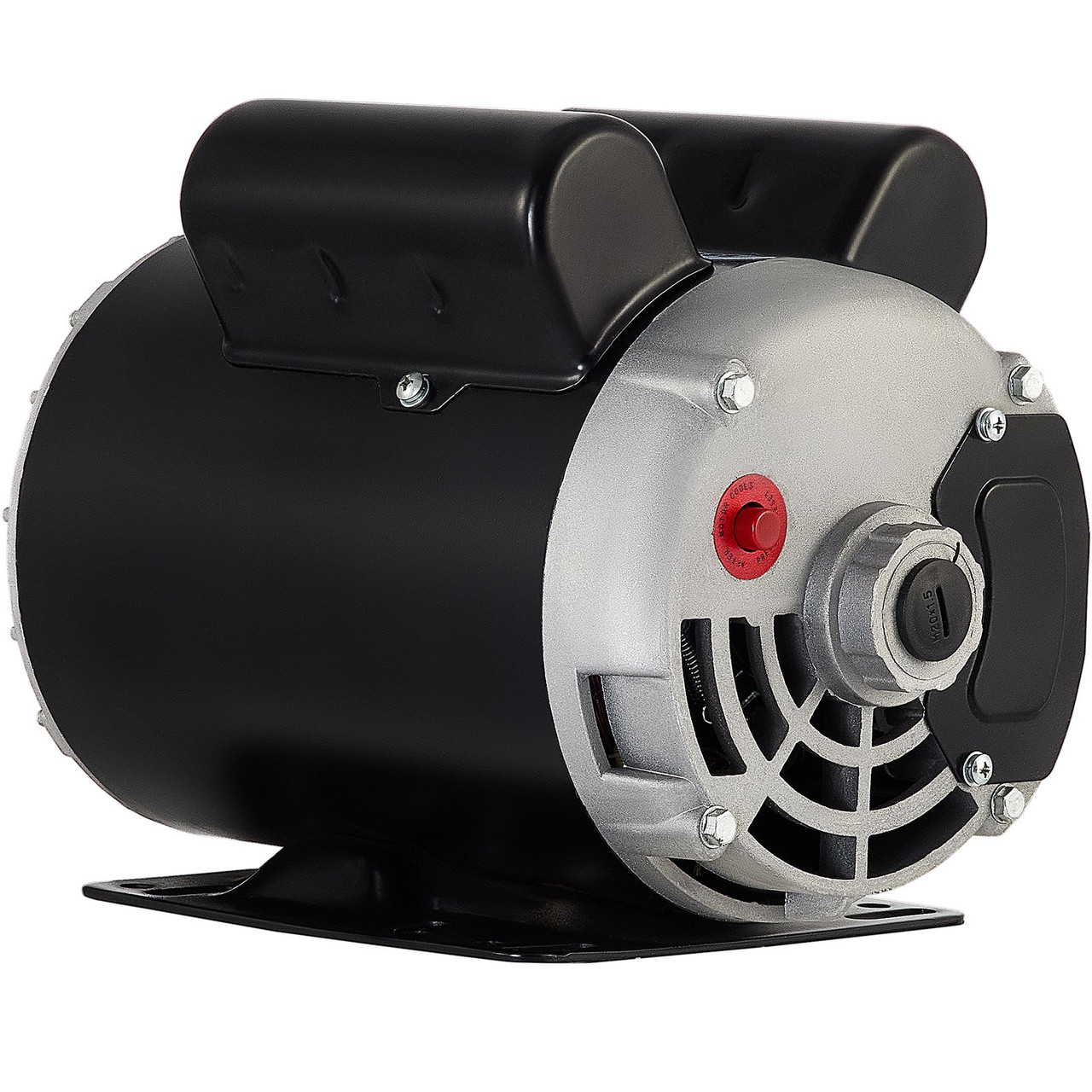 Air Compressor Electric Motor, 5 HP SPL 3450 RPM, 208-230 Volt 3.1 KW Single Phase, 56 Frame 5/8" Keyed Shaft 60 Hz, Commercial-Duty CCW Rotation,