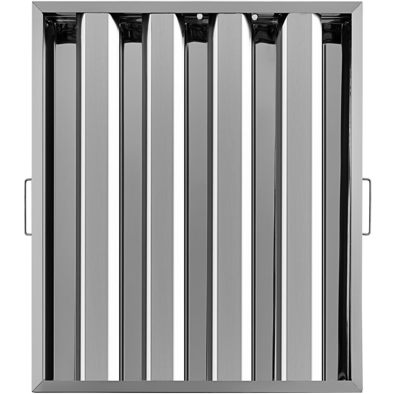 Pack of 6 Hood Filters 19.5W x 24.5H Inch, 430 Stainless Steel 4 Grooves