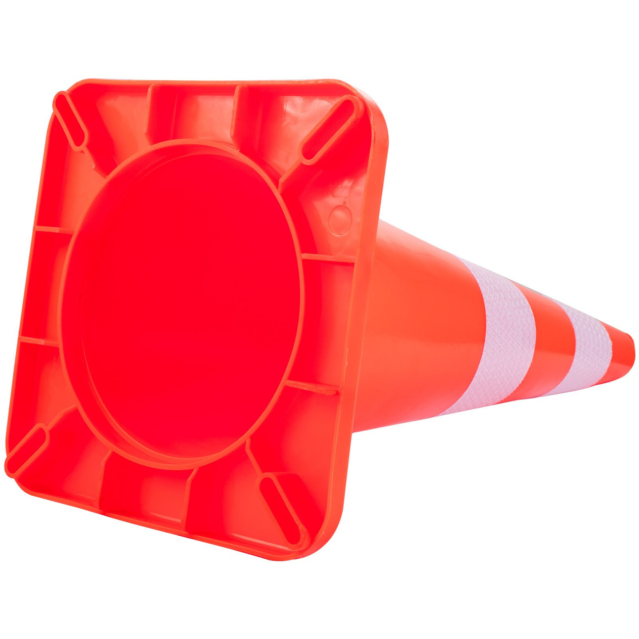 Safety Cones, 28 in/73 cm Height, 12 PCS PVC Orange Traffic Cone with 2 Reflective Collars and Weighted Base, Used for Traffic Control, Driveway Road Parking and School Improvement