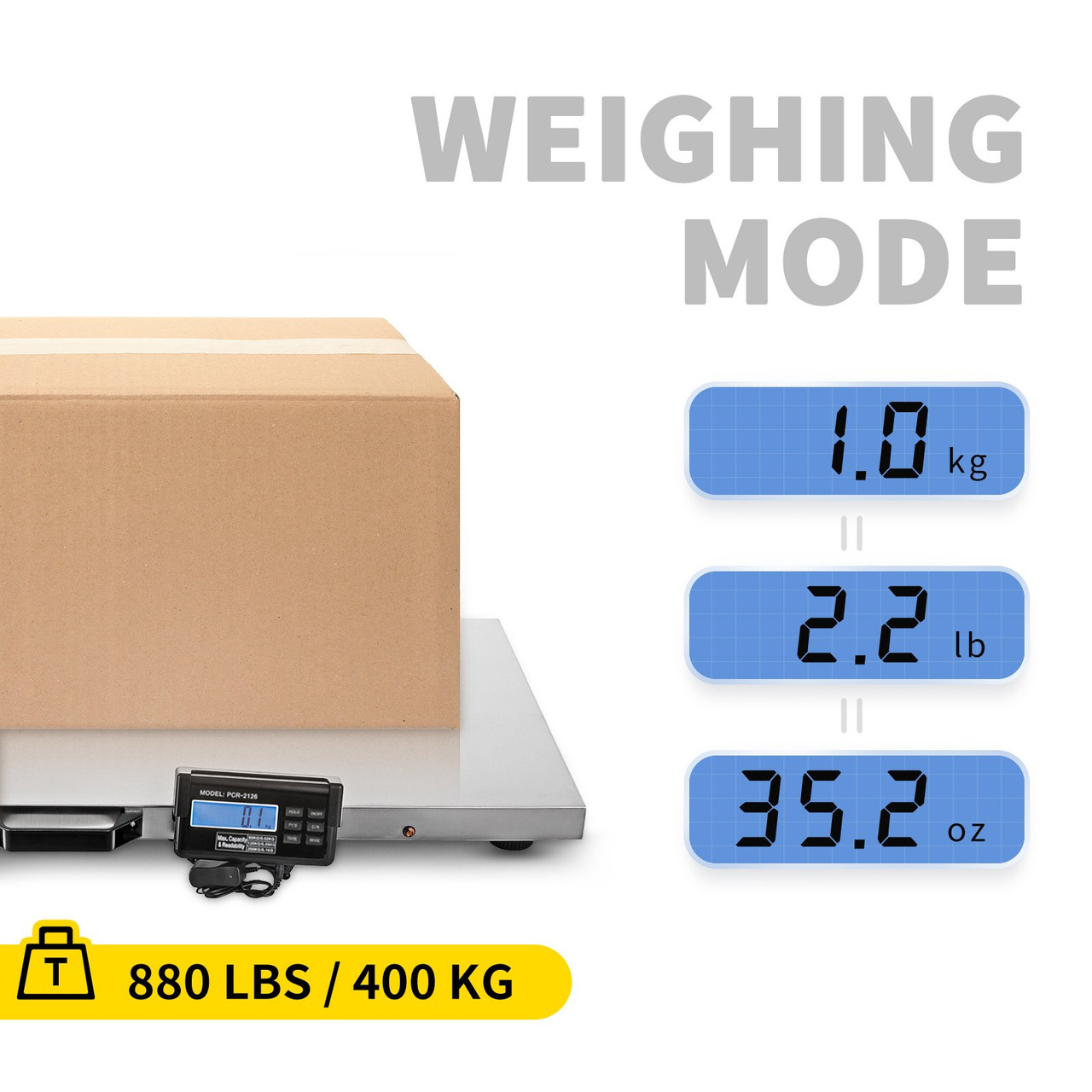880Lbs x 0.2Lbs Livestock Scale Shipping Scales Large Platform 40.6x20.9Inch Stainless Steel Vet Scale Industrial Floor Scale Large Animal Dog Pig Scale Goat Weight Scale Pet Digital Scale