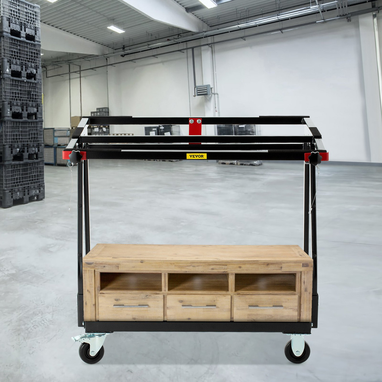 Panel Cart, 4 x 4? Rolling Casters, 150LBS Rigid Steel Frame Plywood Cart