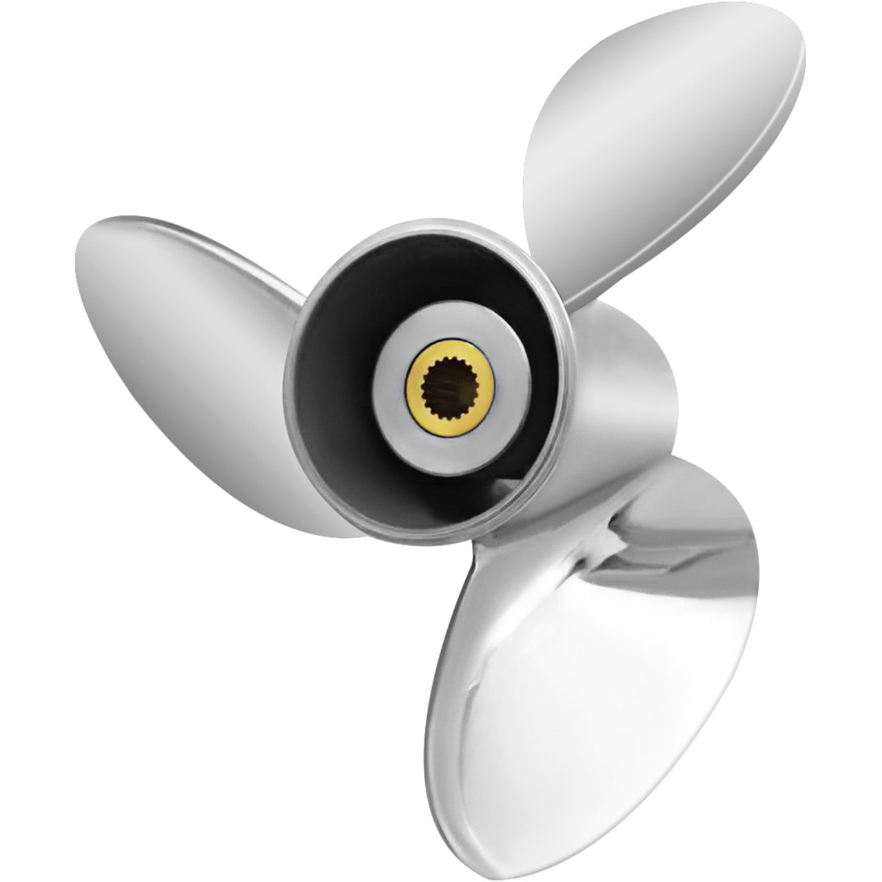 Outboard Propeller, Replace for OEM 3860709, 3-Blade 14.5" x 21" Pitch Steel Boat Propeller, Compatible with Volvo Penta SX Drive All Models, w/ 19 Tooth Splines, RH