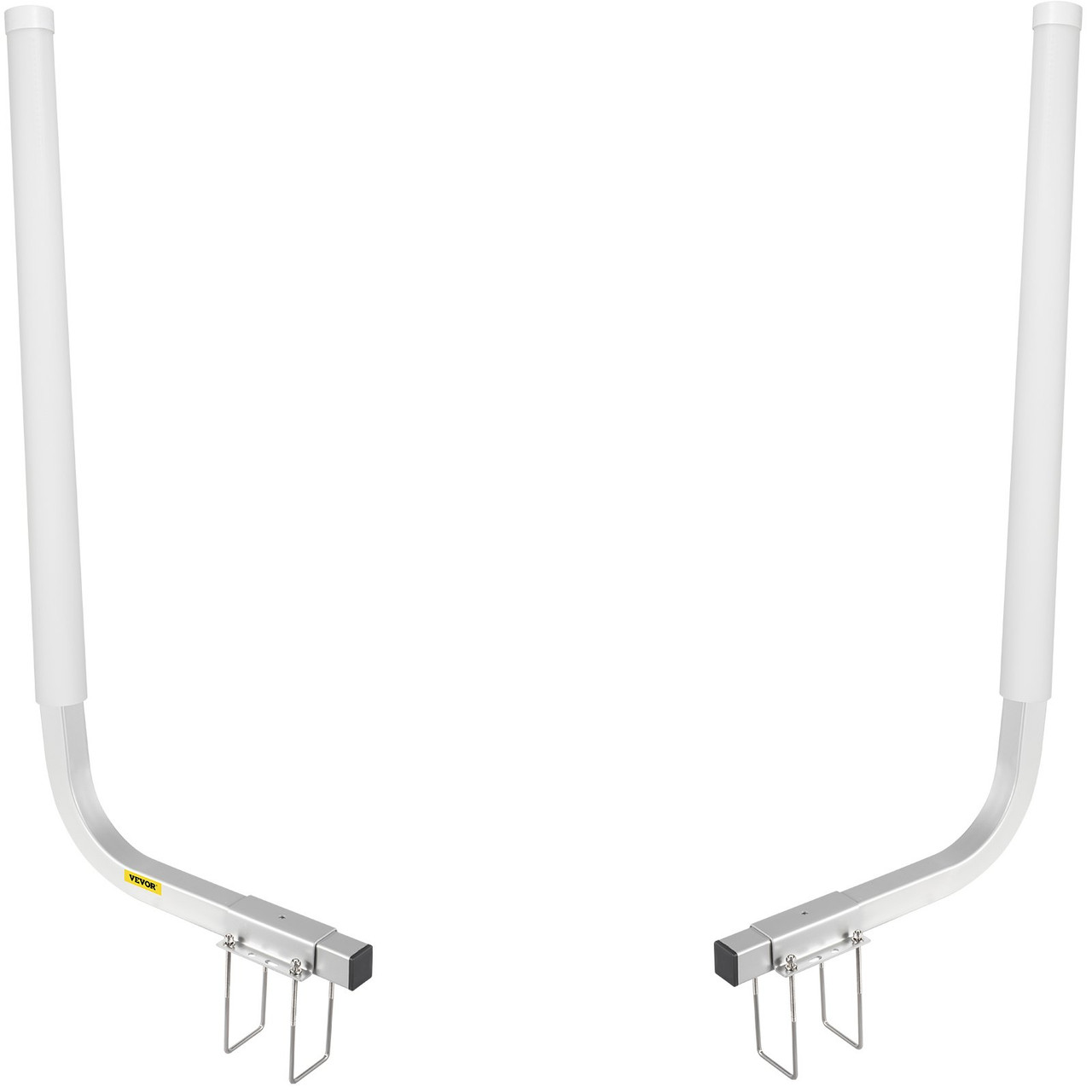 Boat Trailer Guide-ons, 40", 2PCS Steel Trailer Post Guide on, Trailer Guides with PVC Pipes, Mounting Hardware Included, for Ski Boat, Fishing Boat or Sailboat Trailer, White